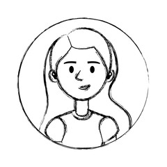 beautiful and young woman character