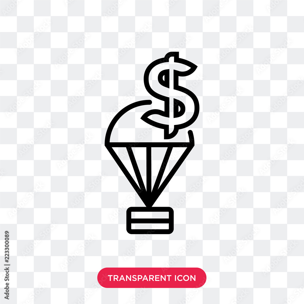 Wall mural Money vector icon isolated on transparent background, Money logo design