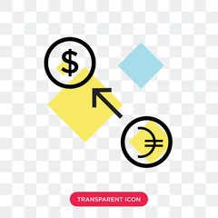 Exchange vector icon isolated on transparent background, Exchange logo design