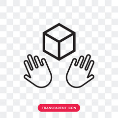 Obraz premium Levitation vector icon isolated on transparent background, Levitation logo design