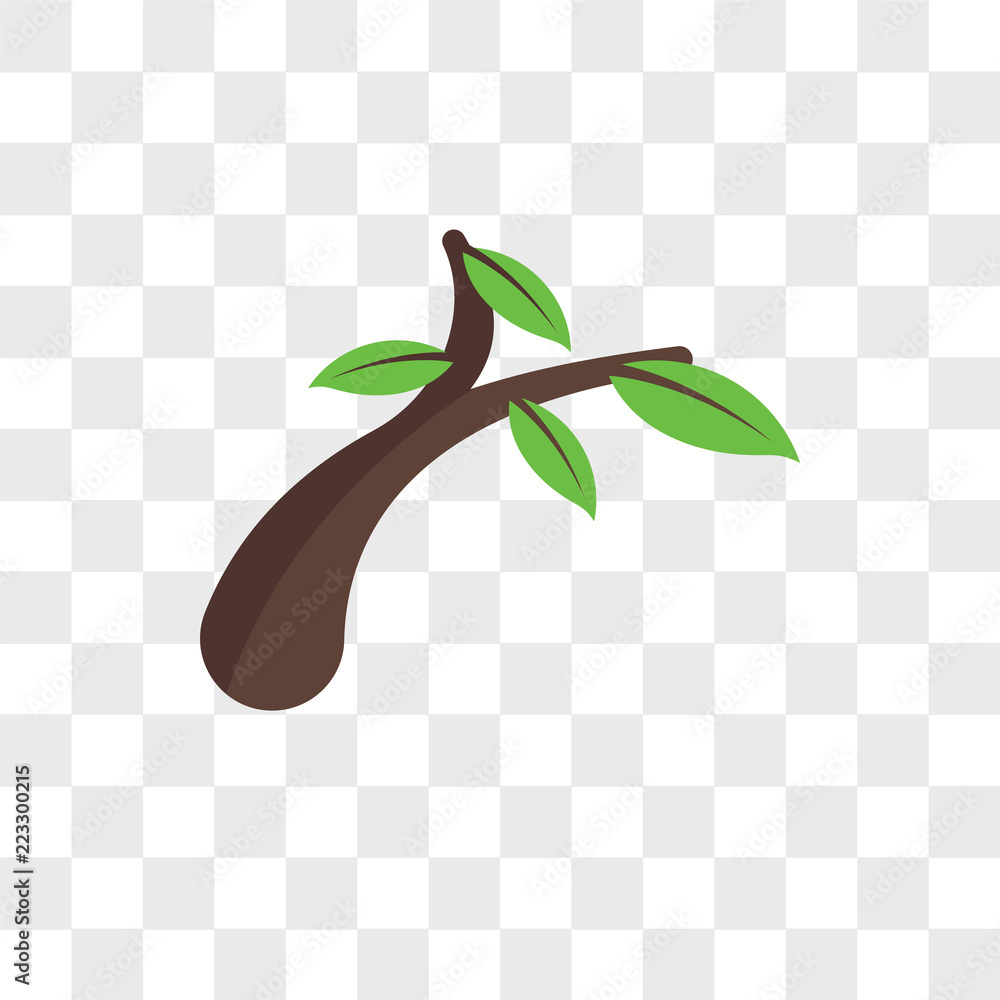 Poster branch vector icon isolated on transparent background, branch logo design