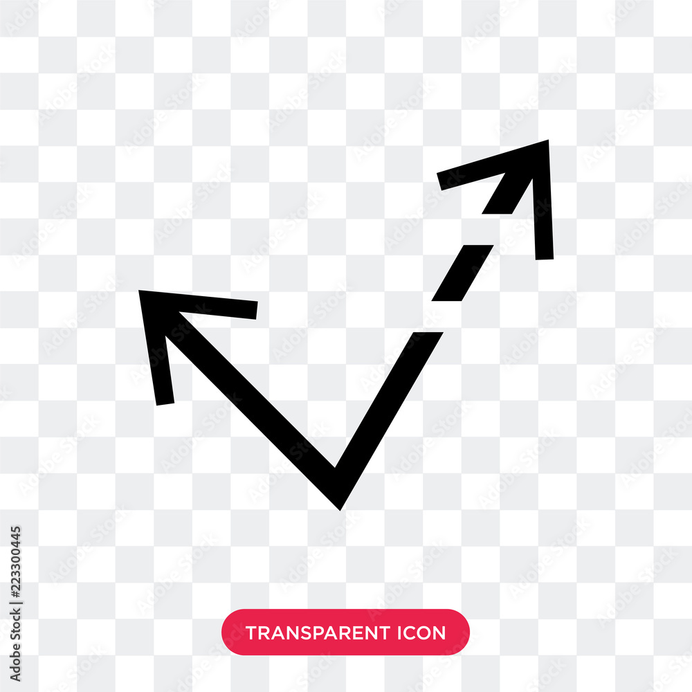 Poster diagonal arrow vector icon isolated on transparent background, diagonal arrow logo design