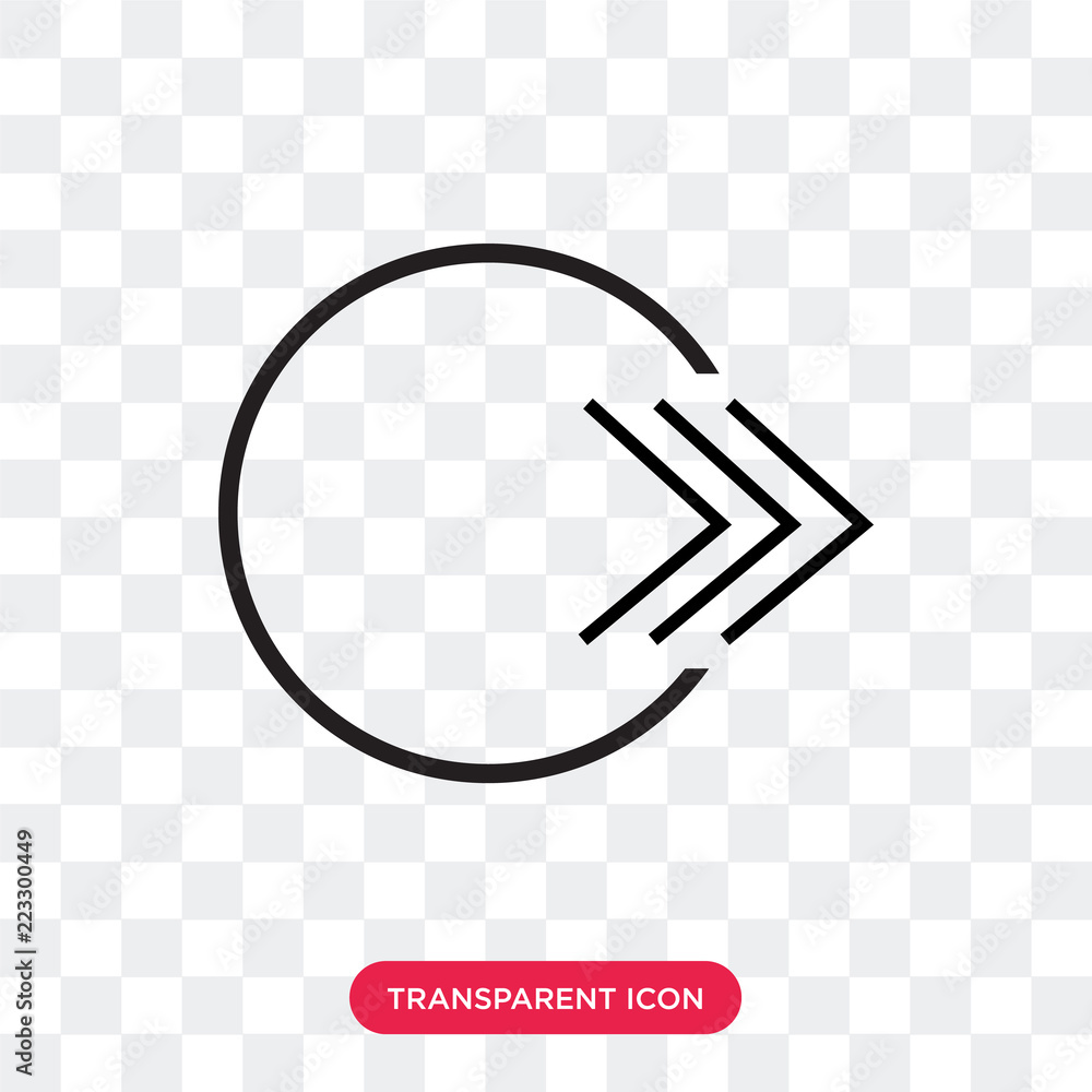 Poster fast forward vector icon isolated on transparent background, fast forward logo design