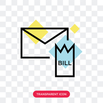 Bill vector icon isolated on transparent background, Bill logo design