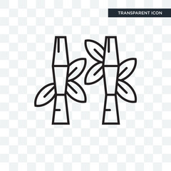Bamboo vector icon isolated on transparent background, Bamboo logo design