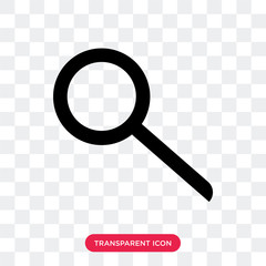 search vector icon isolated on transparent background, search logo design