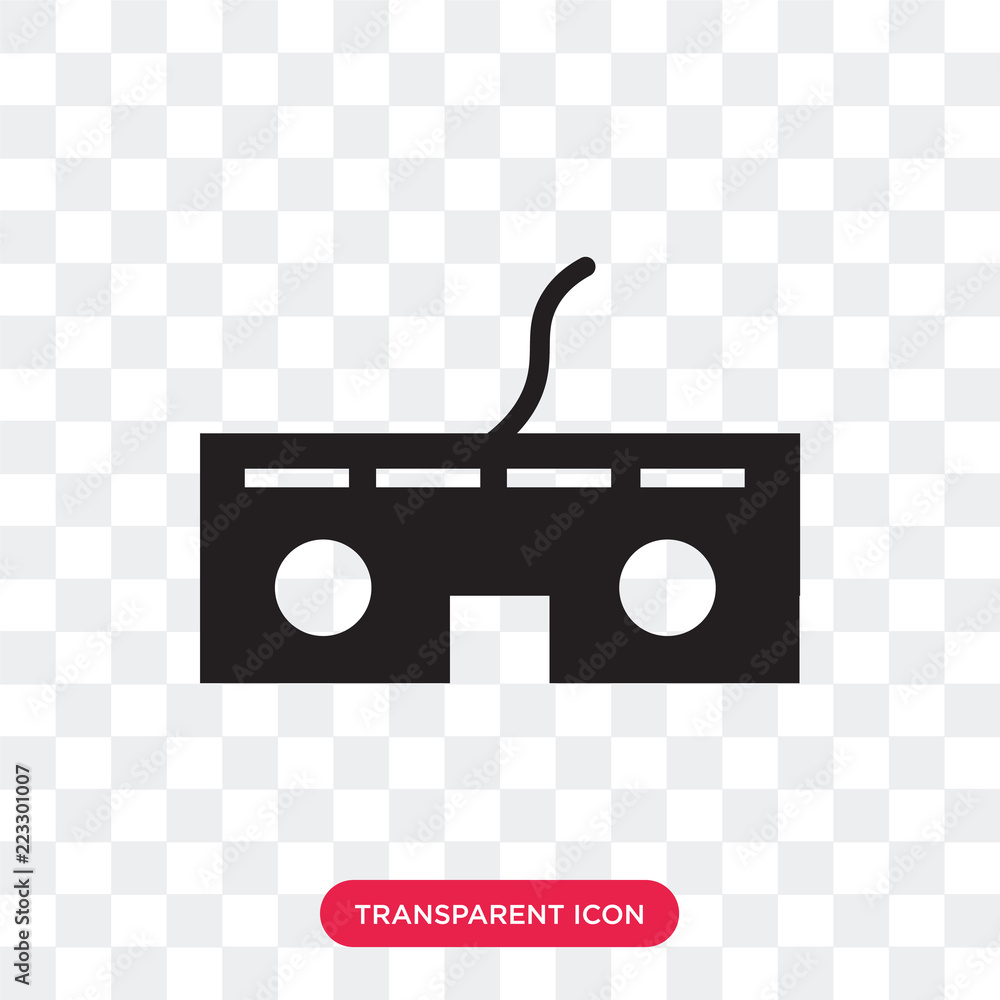 Poster controller vector icon isolated on transparent background, controller logo design