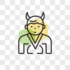 Character vector icon isolated on transparent background, Character logo design