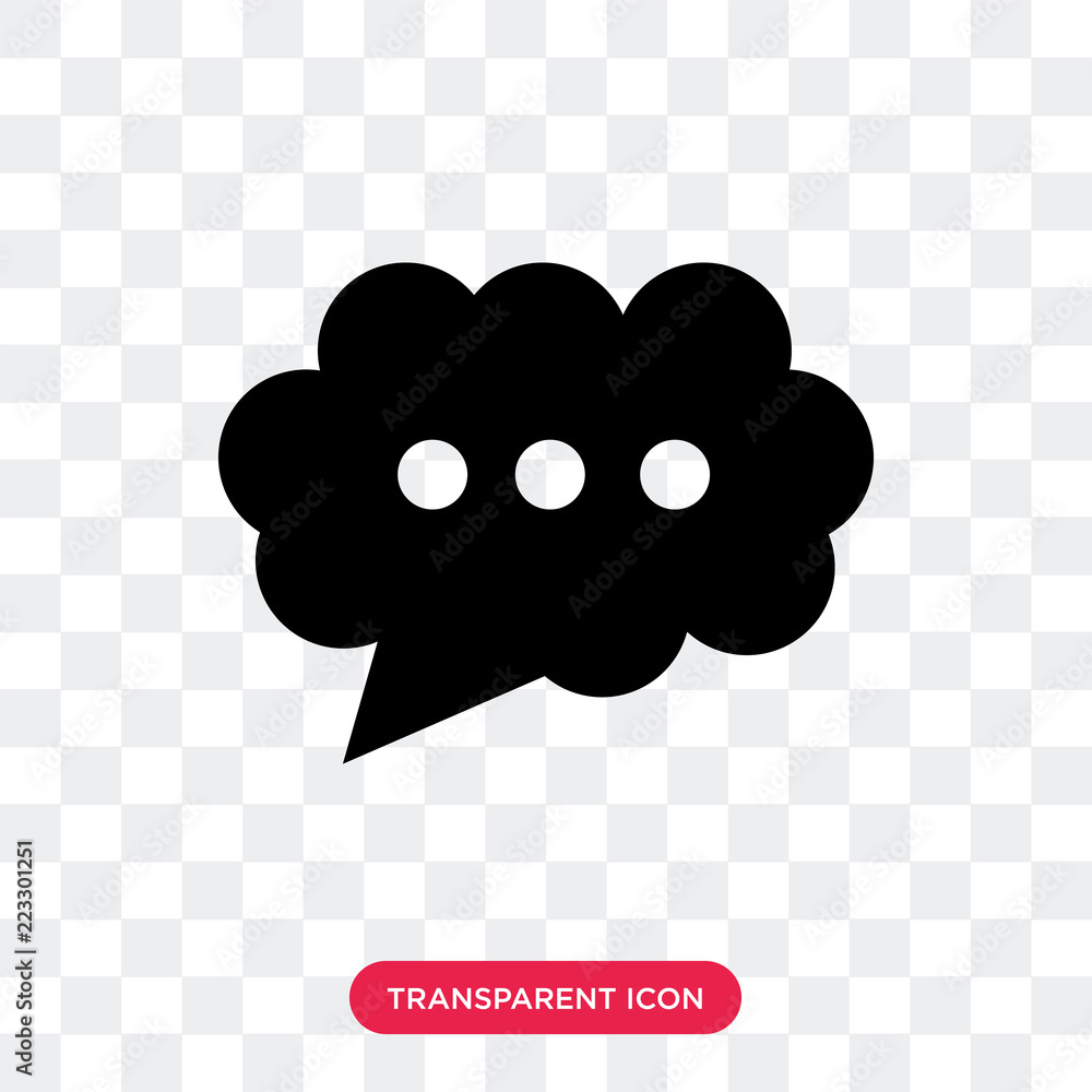 Poster speech bubble vector icon isolated on transparent background, speech bubble logo design