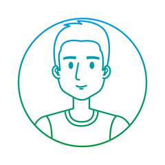 young and casual man character