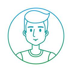 young and casual man character