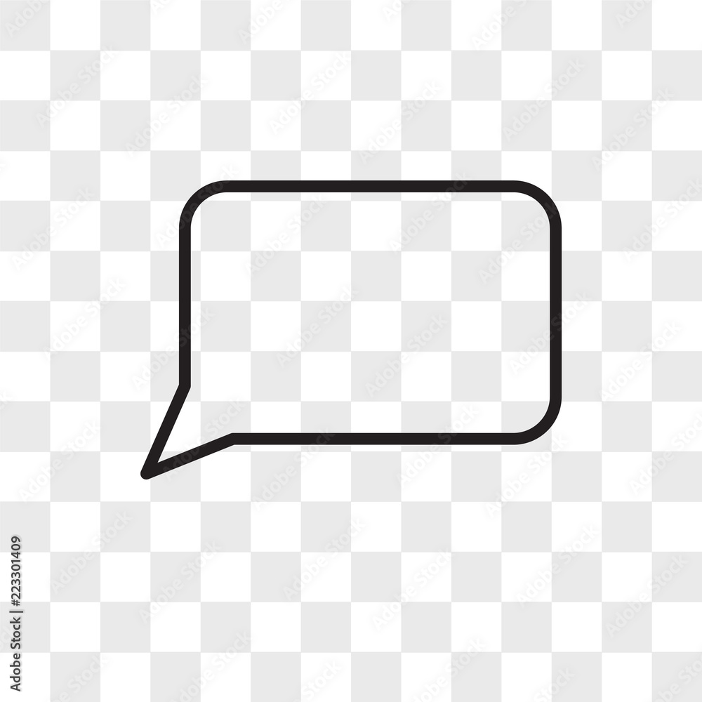 Poster speech bubble vector icon isolated on transparent background, speech bubble logo design