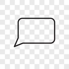 Speech bubble vector icon isolated on transparent background, Speech bubble logo design