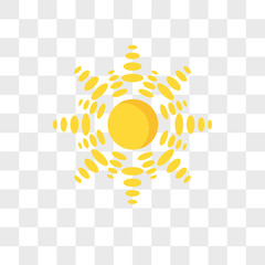 sun vector icon isolated on transparent background, sun logo design