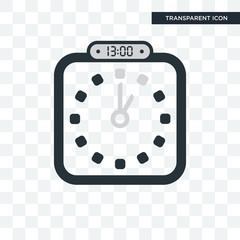 The 13:00, 1pm vector icon isolated on transparent background, The 13:00, 1pm logo design