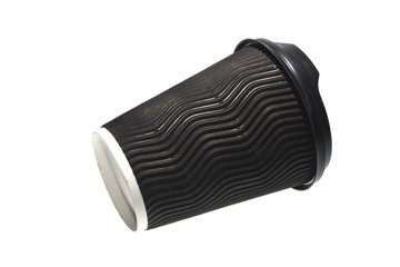 disposable glass isolated on white background