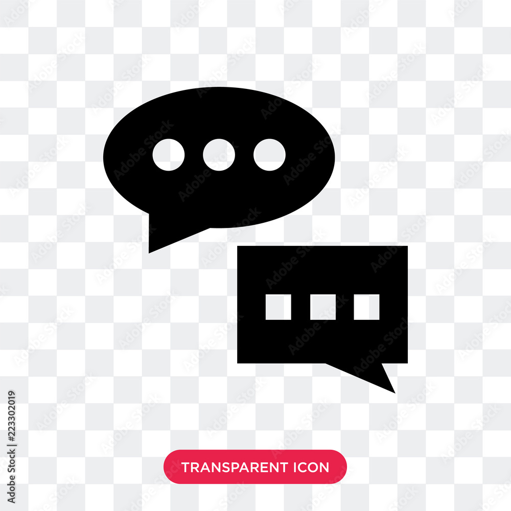 Poster chat group vector icon isolated on transparent background, chat group logo design