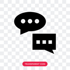Chat Group vector icon isolated on transparent background, Chat Group logo design