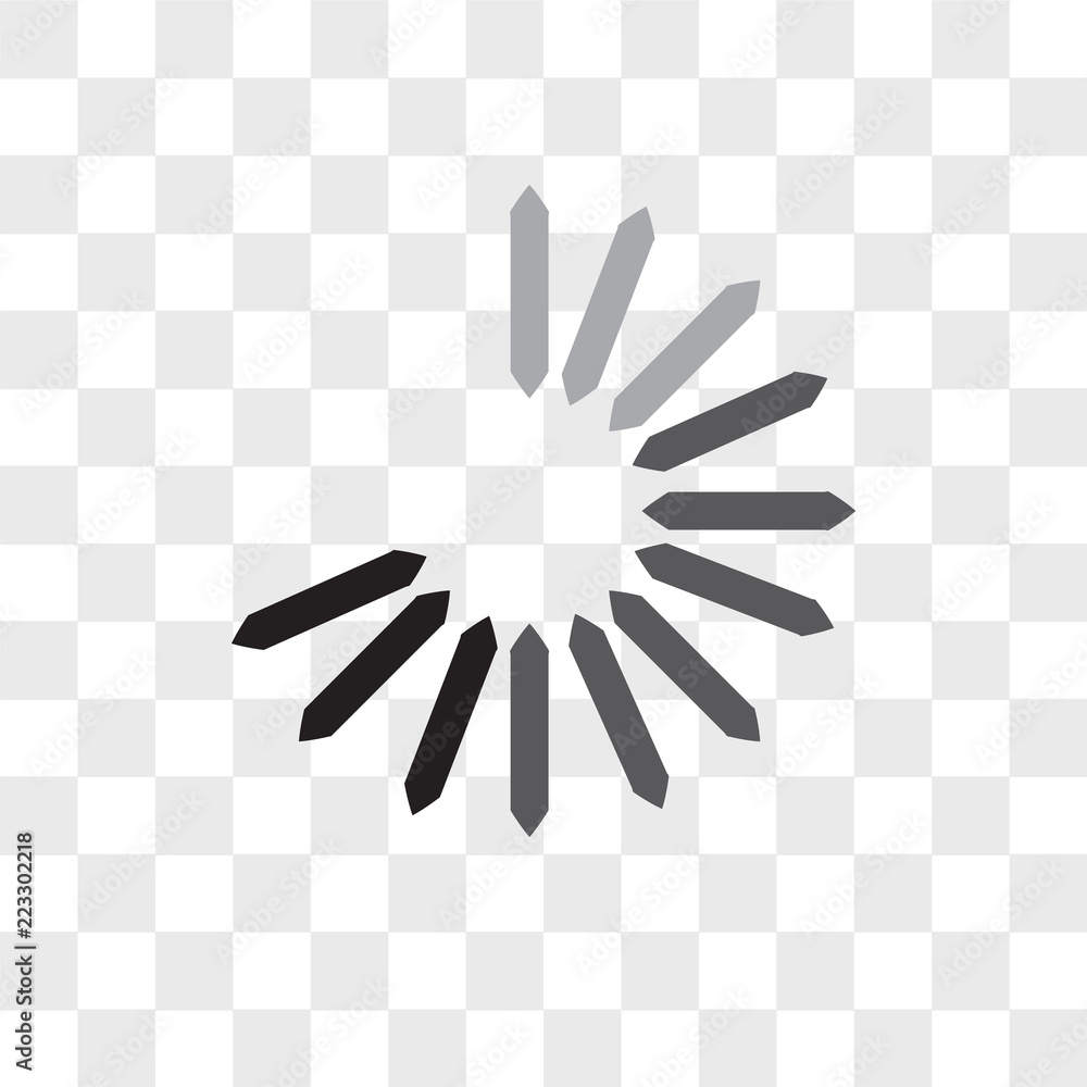 Poster loading vector icon isolated on transparent background, loading logo design