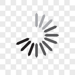 Loading vector icon isolated on transparent background, Loading logo design