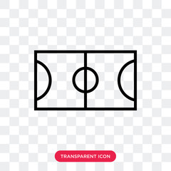 Football field vector icon isolated on transparent background, Football field logo design