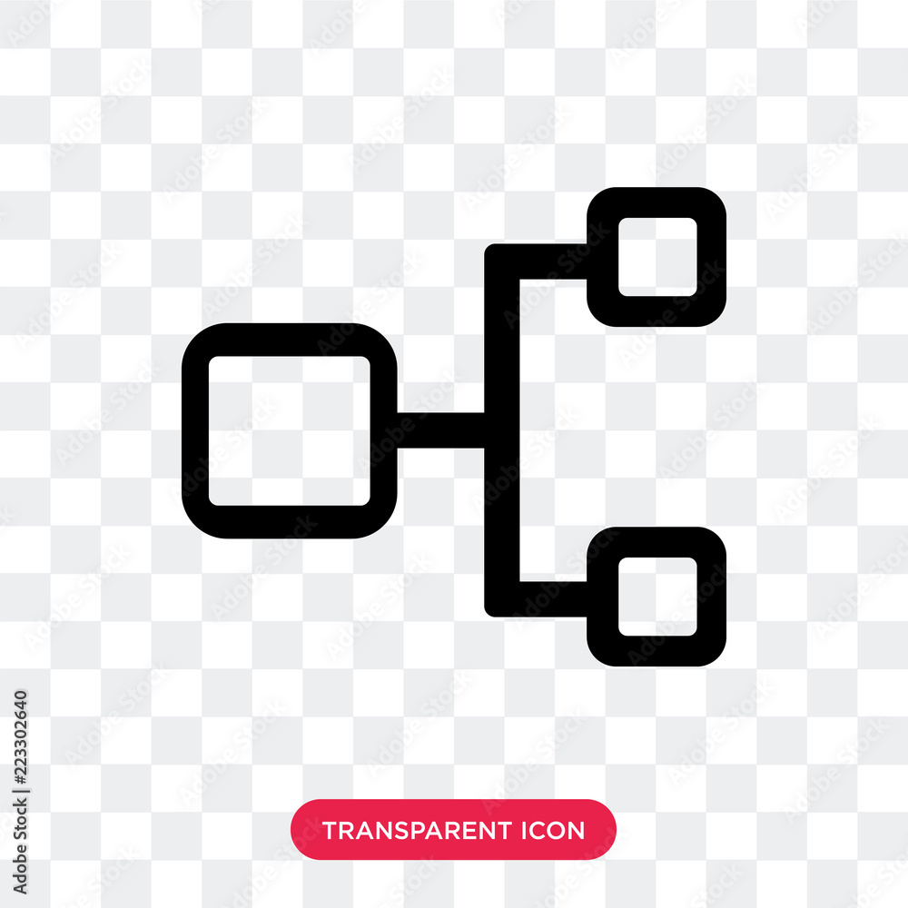 Poster hierarchical structure vector icon isolated on transparent background, hierarchical structure logo d