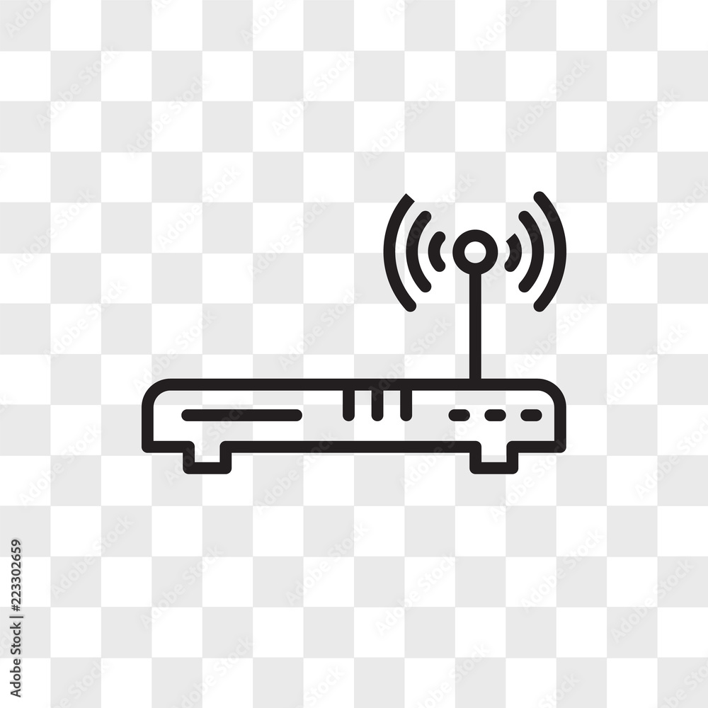 Poster wifi vector icon isolated on transparent background, wifi logo design
