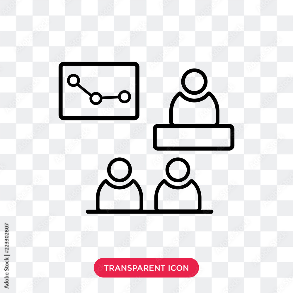 Poster presentation vector icon isolated on transparent background, presentation logo design