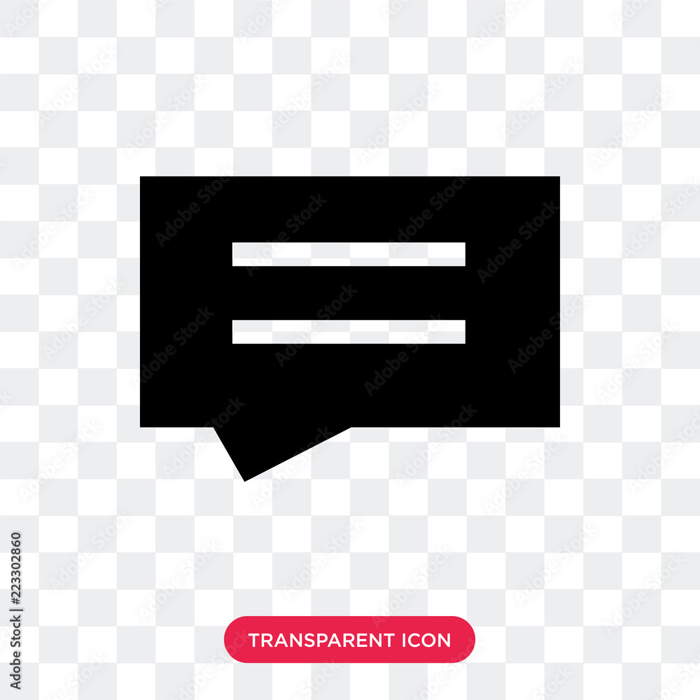 Poster speech bubble vector icon isolated on transparent background, speech bubble logo design