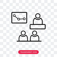Presentation vector icon isolated on transparent background, Presentation logo design