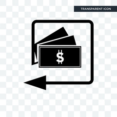 cashback vector icon isolated on transparent background, cashback logo design