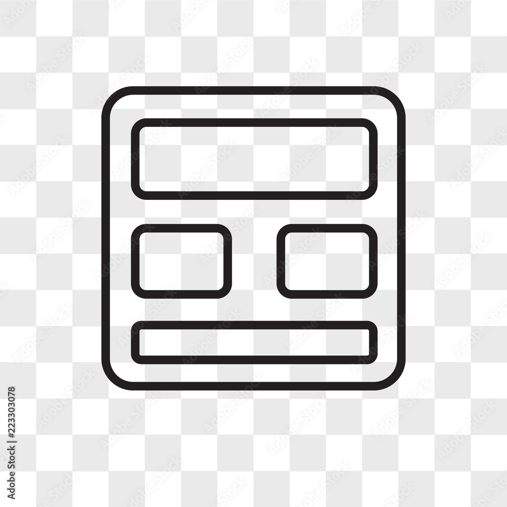 Poster layout vector icon isolated on transparent background, layout logo design