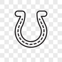 Horseshoe vector icon isolated on transparent background, Horseshoe logo design