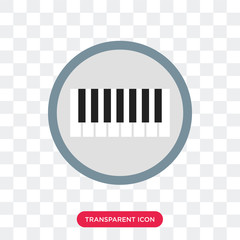 Piano vector icon isolated on transparent background, Piano logo design