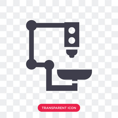 Microscope vector icon isolated on transparent background, Microscope logo design
