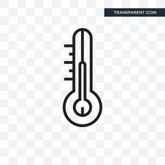 Thermometer vector icon isolated on transparent background, Thermometer logo design