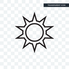 Sun vector icon isolated on transparent background, Sun logo design