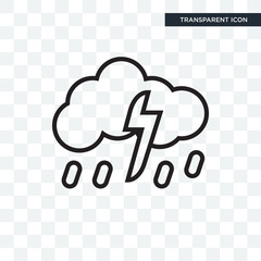 Storm vector icon isolated on transparent background, Storm logo design