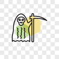 Death vector icon isolated on transparent background, Death logo design