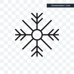 Snowflake vector icon isolated on transparent background, Snowflake logo design