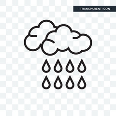 Rain vector icon isolated on transparent background, Rain logo design