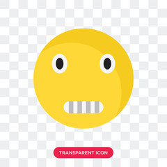 Creepy smile vector icon isolated on transparent background, Creepy smile logo design