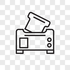Toaster vector icon isolated on transparent background, Toaster logo design