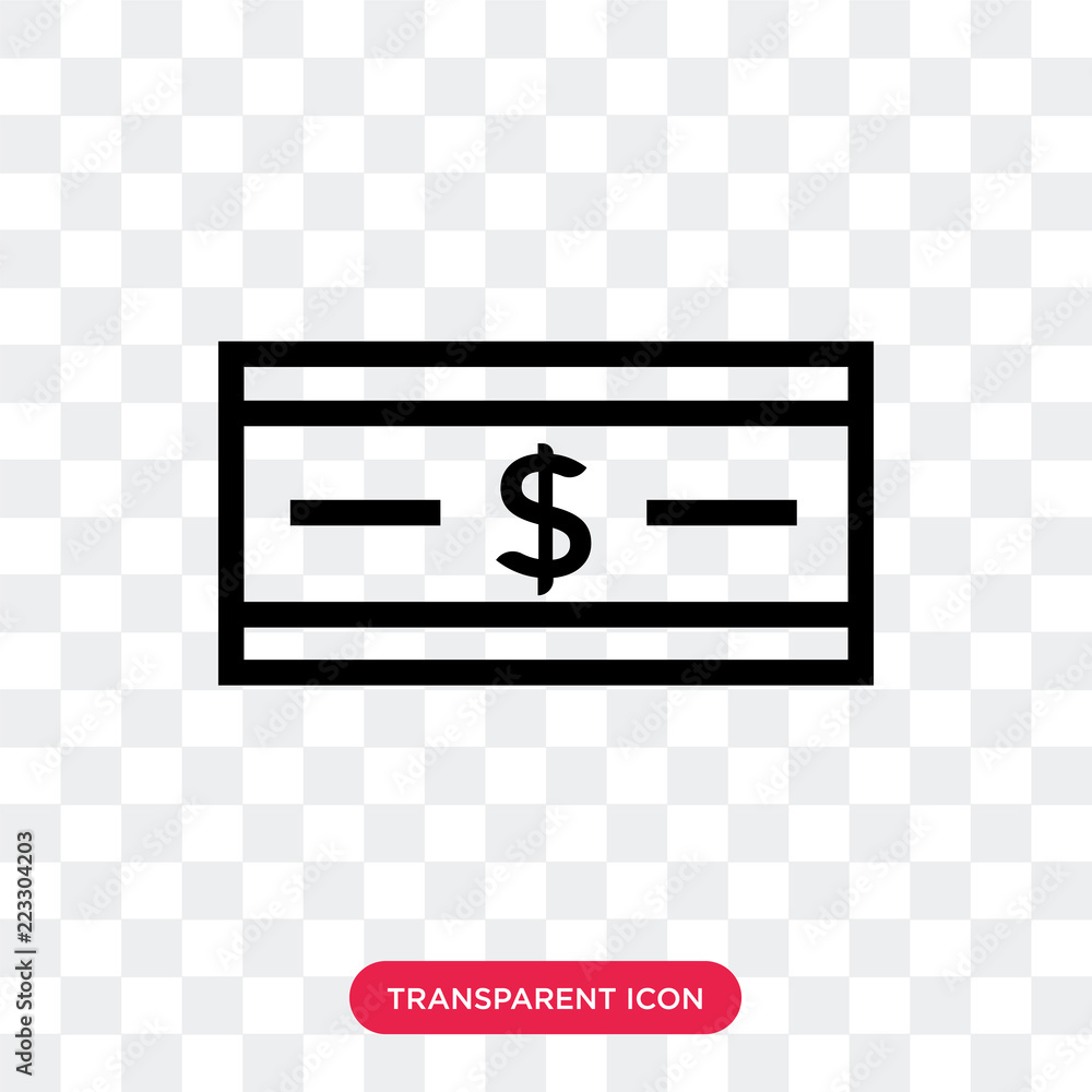 Wall mural Money vector icon isolated on transparent background, Money logo design