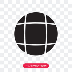 Planet grid circular vector icon isolated on transparent background, Planet grid circular logo design