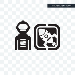 Spaceman vector icon isolated on transparent background, Spaceman logo design