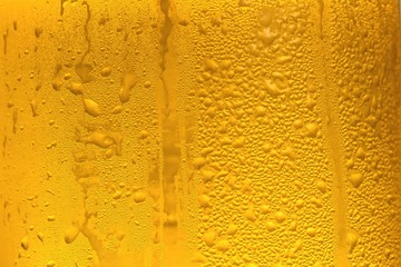 Close up of condensation and bubbles in a drink