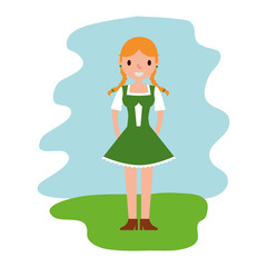 german woman with typical dress