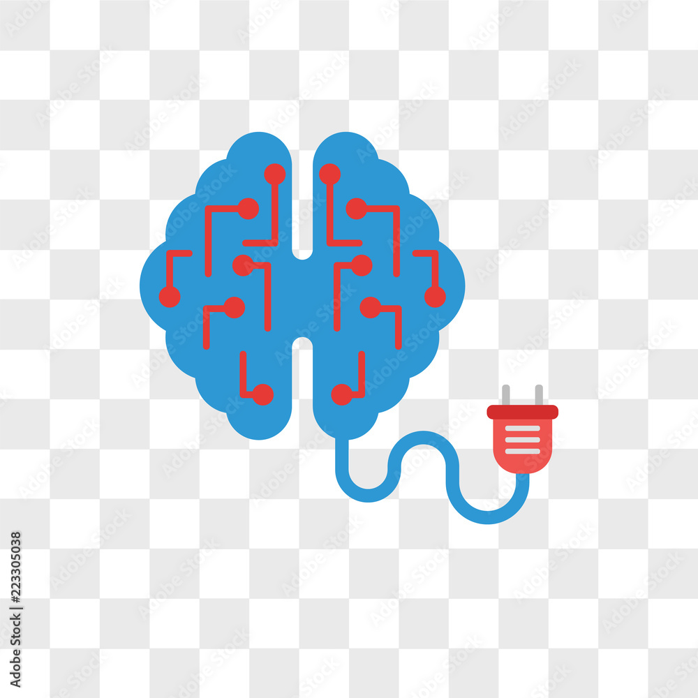Poster artificial intelligence vector icon isolated on transparent background, artificial intelligence logo