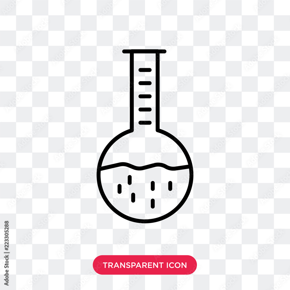 Aufkleber flask bottle vector icon isolated on transparent background, flask bottle logo design